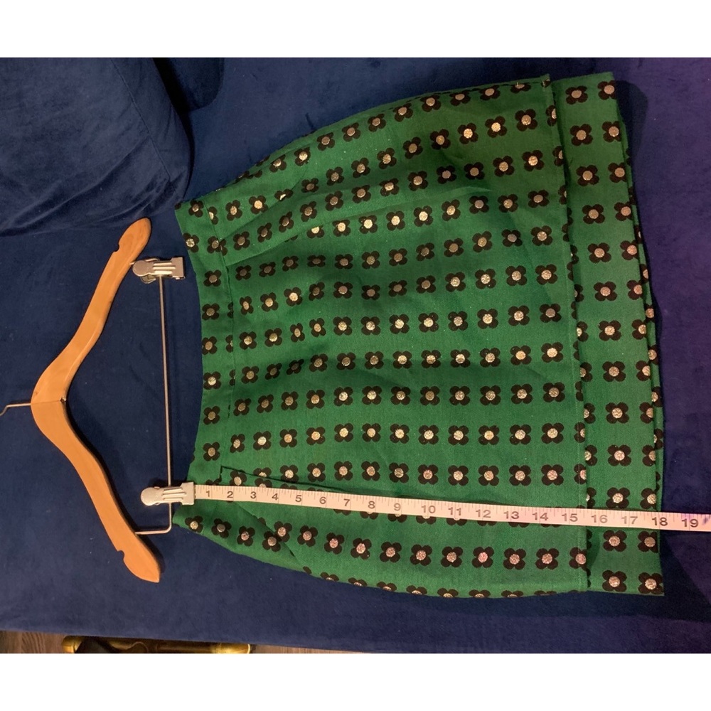 Anthropologie HD in Paris Green Patterned Skirt - Size 4 - Picture 14 of 14